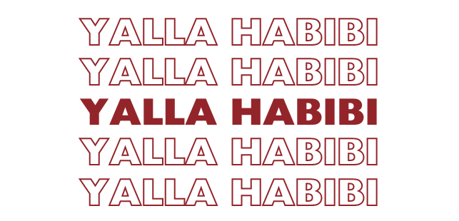 Yalla Habibi typographic artwork