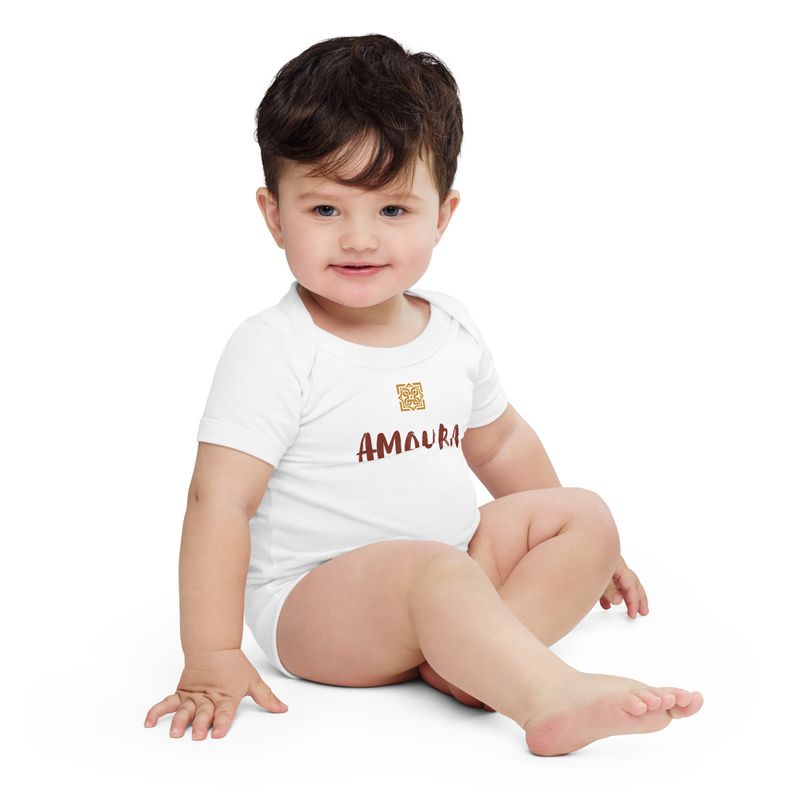 Amoura onesie, worn