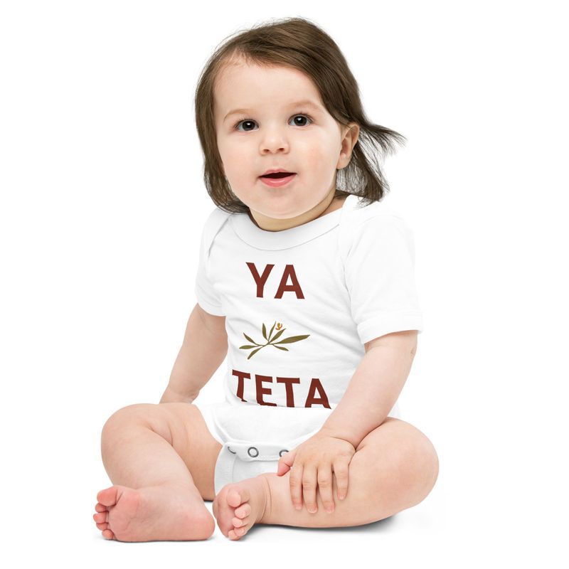 Ya Teta onesie, worn
